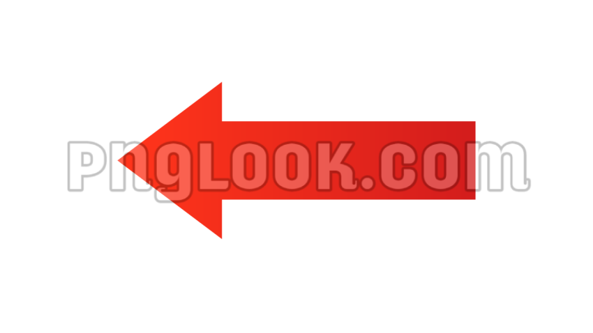 red colour Left Arrow PNG image download