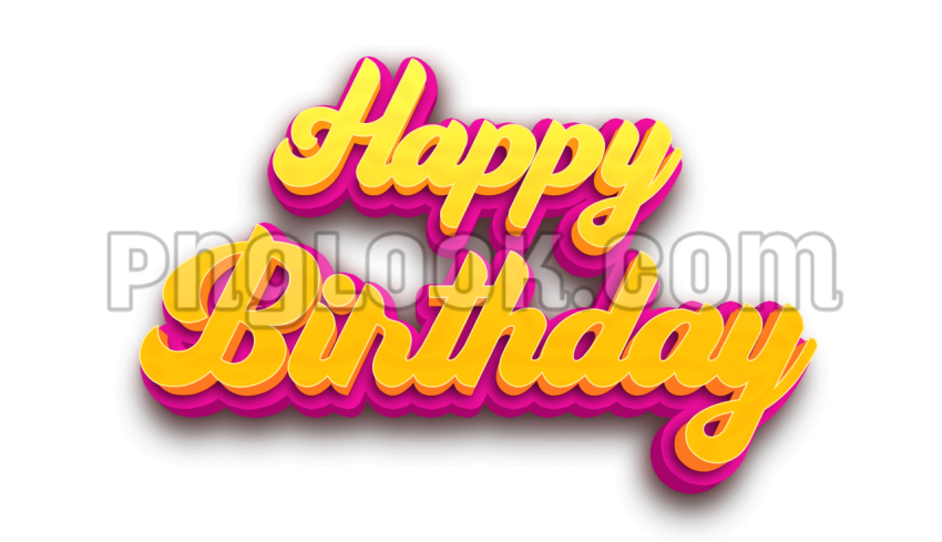 Happy Birthday PNG text image download