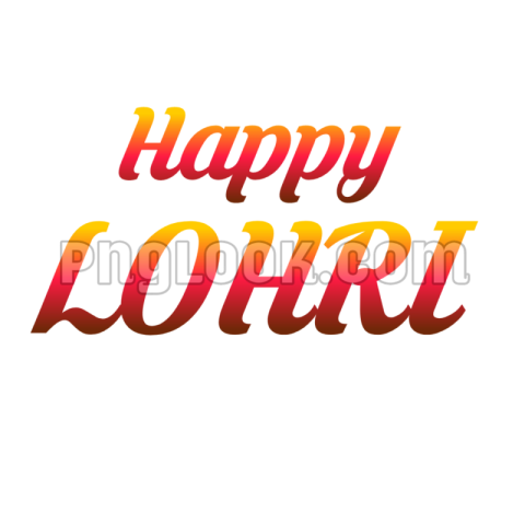 Happy Lohri text PNG image
