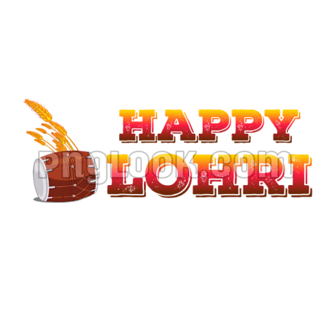 Lohri festival text PNG in Hindi image
