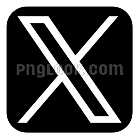 X Twitter logo round shape PNG image download