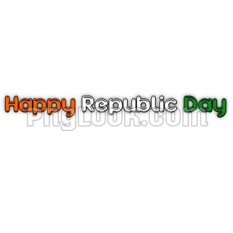 Republic Day English Tex png download free