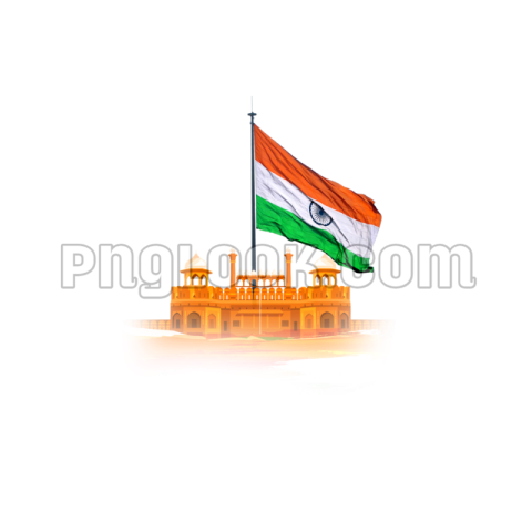 Indian flag and Lal kila PNG images download free