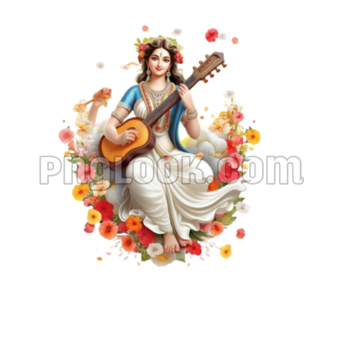 SARASWATI ji PNG IMAGE DOWNLOAD FREE