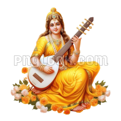SARASWATI ji PNG full Image download free