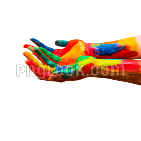Holi Handprint colorful holi PNG HD DOWNLOAD