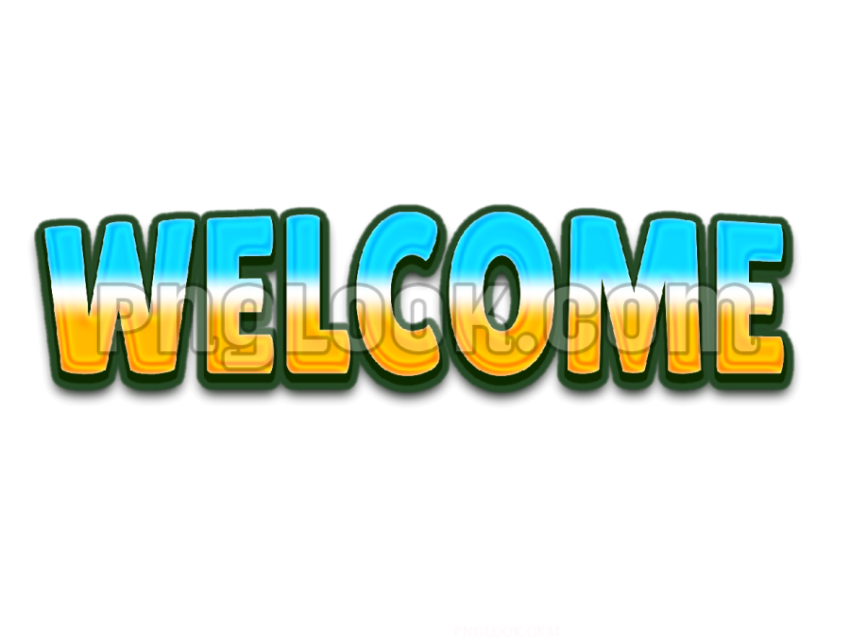 Welcome PNG text