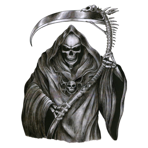 Devil grim Reaper tattoo PNG transparent image download