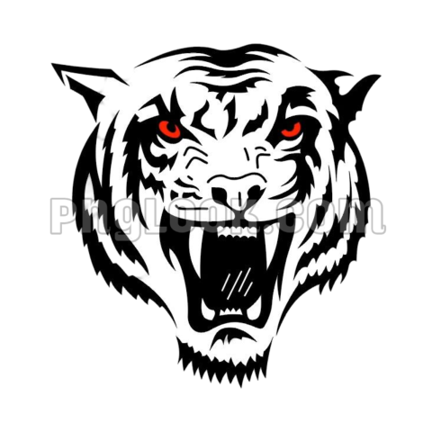 Angry Tiger tattoo PNG image