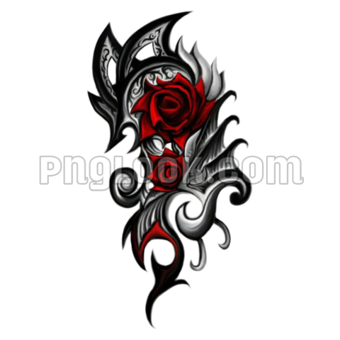 Red rose flower tattoo images