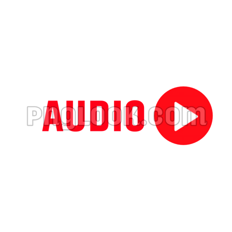Audio song with Youtube logo png image download